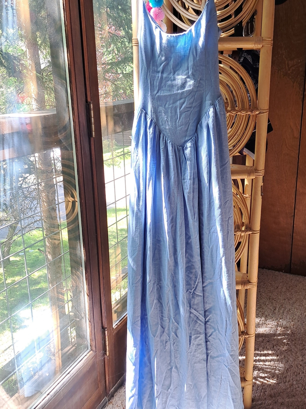 Light Blue Sleeveless Maxi Dress